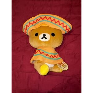 Rilakkuma San-X Original Plush 16” Large Collectible 2018 - Sombrero Mexico RARE
